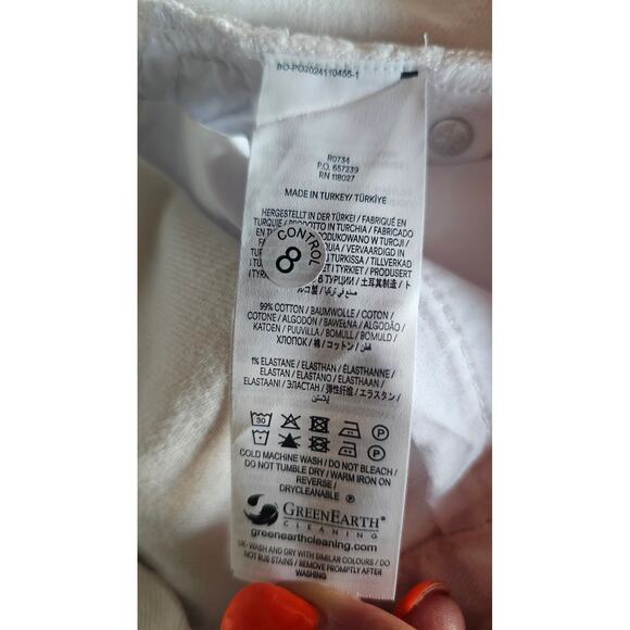 Boden High Rise Embroidered White Jeans, Bohemian, Size 33 Petite, Retail $109 - Picture 8 of 13